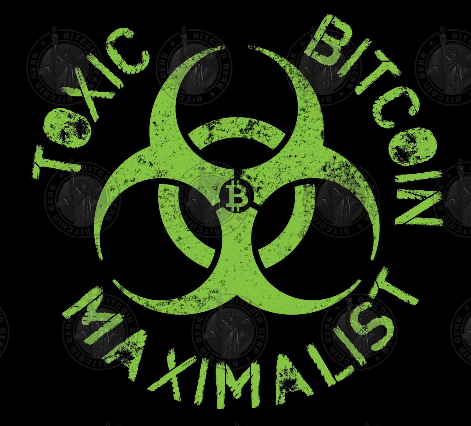 Toxic Bitcoin Maximalist Left Chest Badge T-Shirt