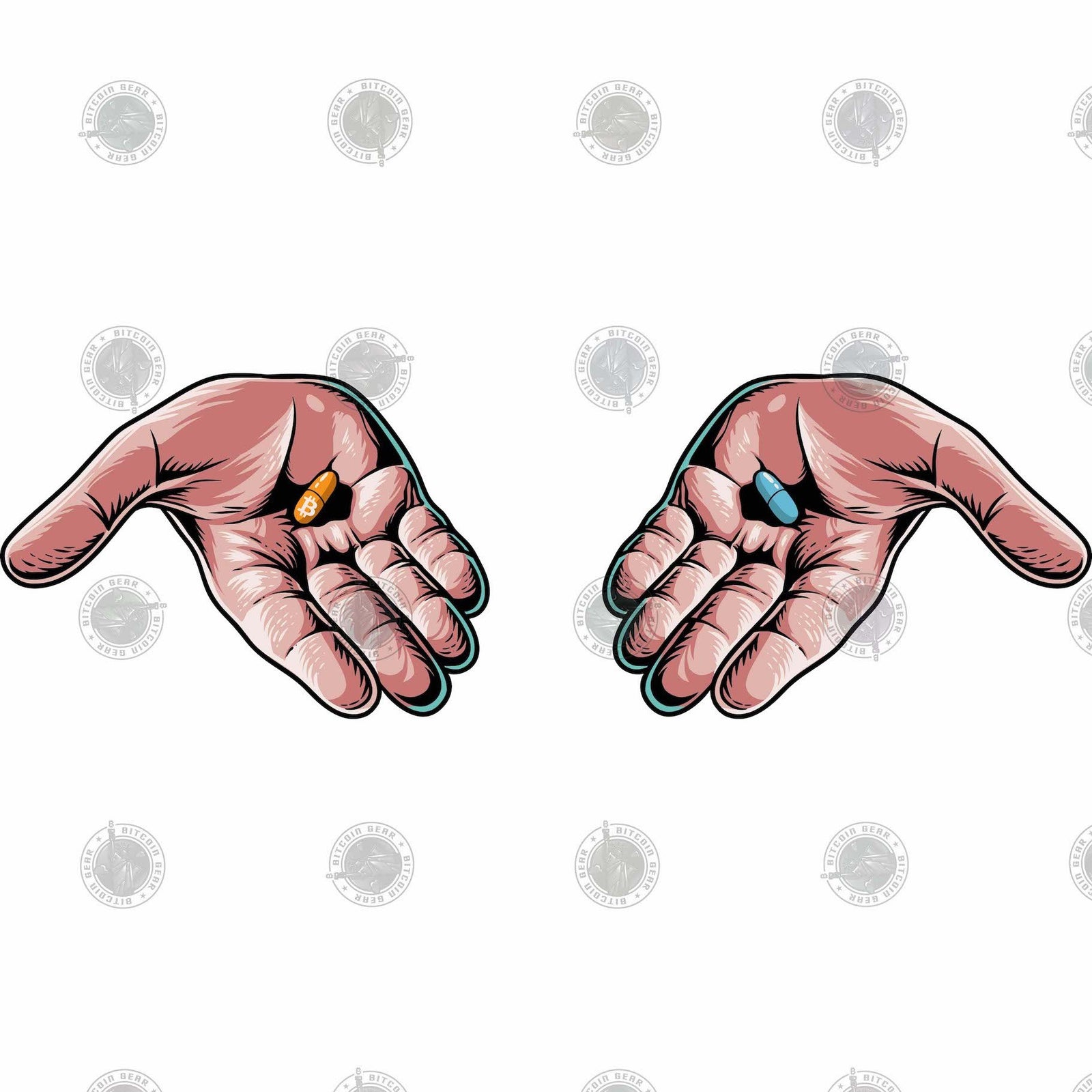 Orange BTC Pill Bitcoin Shirt - Bitcoin Clothing - Orange Pill