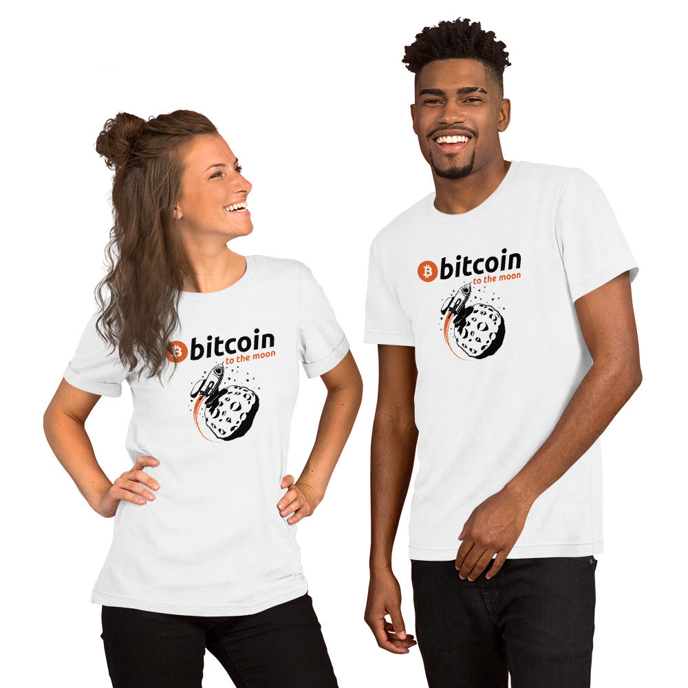 Bitcoin To The Moon Short-Sleeve Unisex T-Shirt - Bitcoin Merch - Hodl BTC