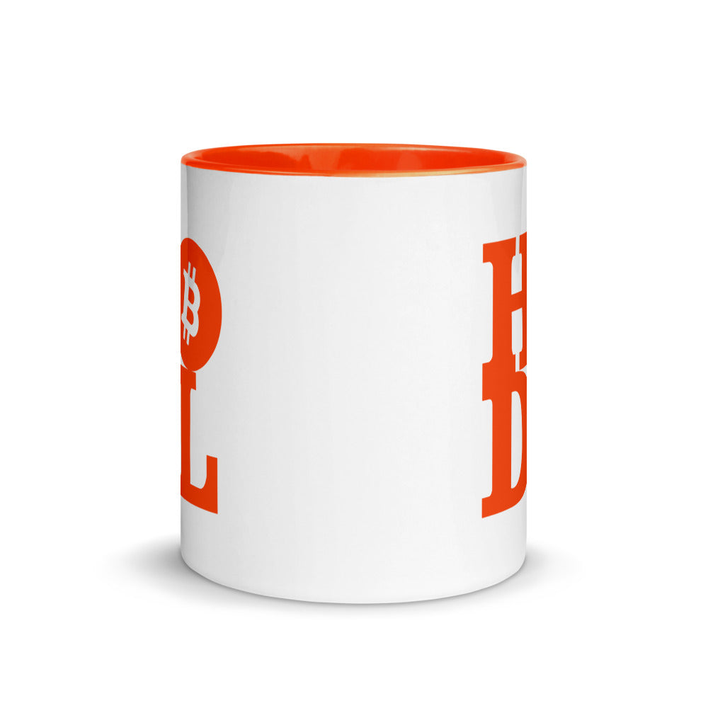 Bitcoin Mug - Orange Bitcoin Hodl "Hold On For Dear Life" Magic Mug - 11 oz. - Coffee Tea