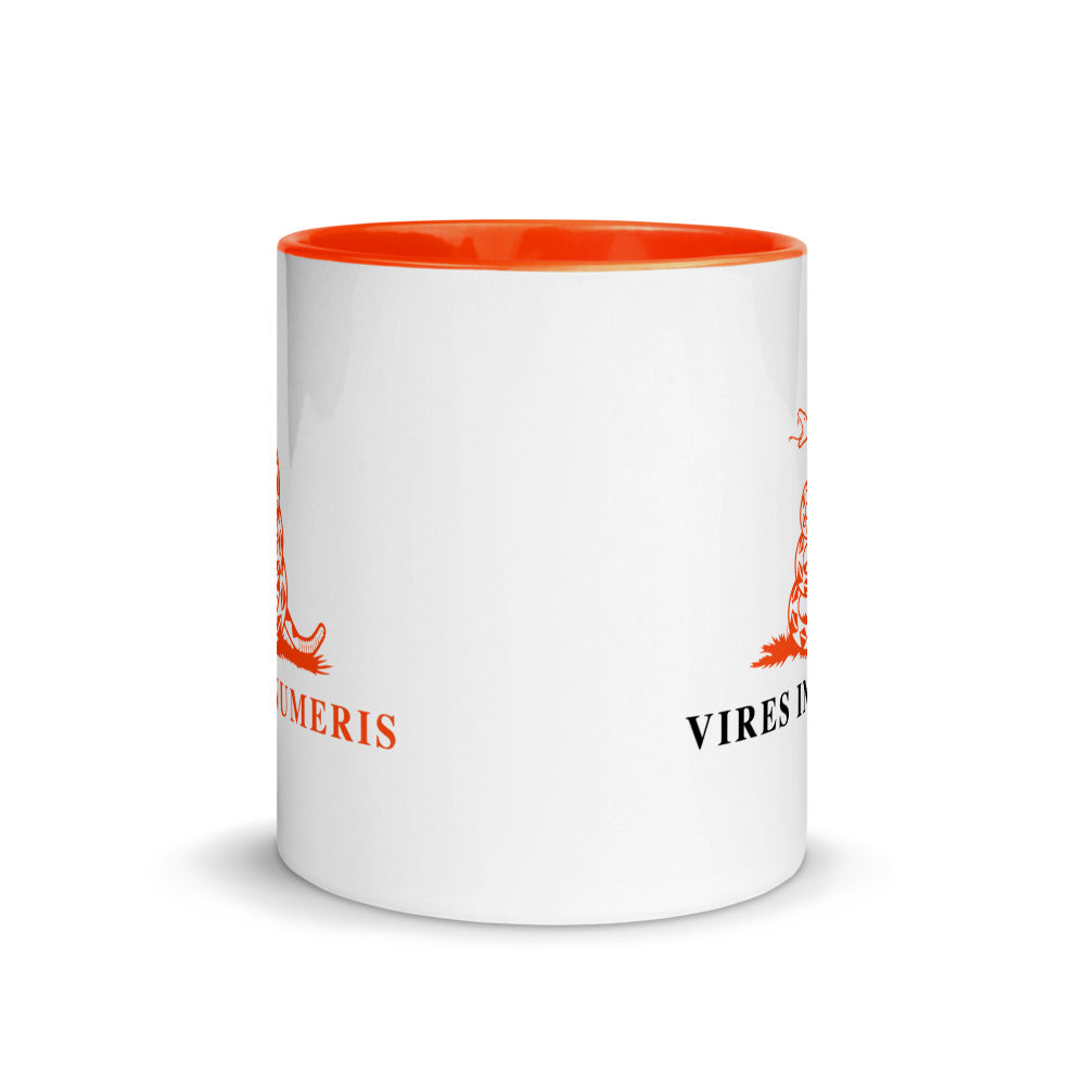 Vires In Numeris Orange Colored Mug With Rattlesnake - 11 oz.