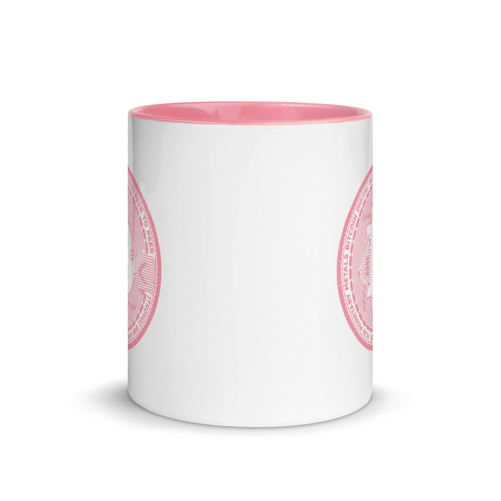 Light Pink Bitcoin Casascius Coin Colored Mug - 11 oz.