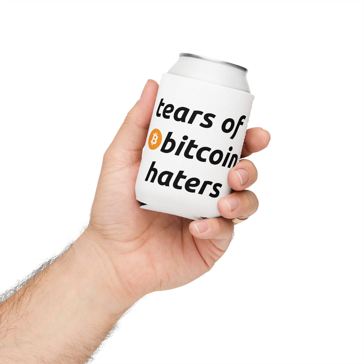 Bitcoin Can Cooler - Bitcoin Can Sleeve - Tears Of Bitcoin Haters