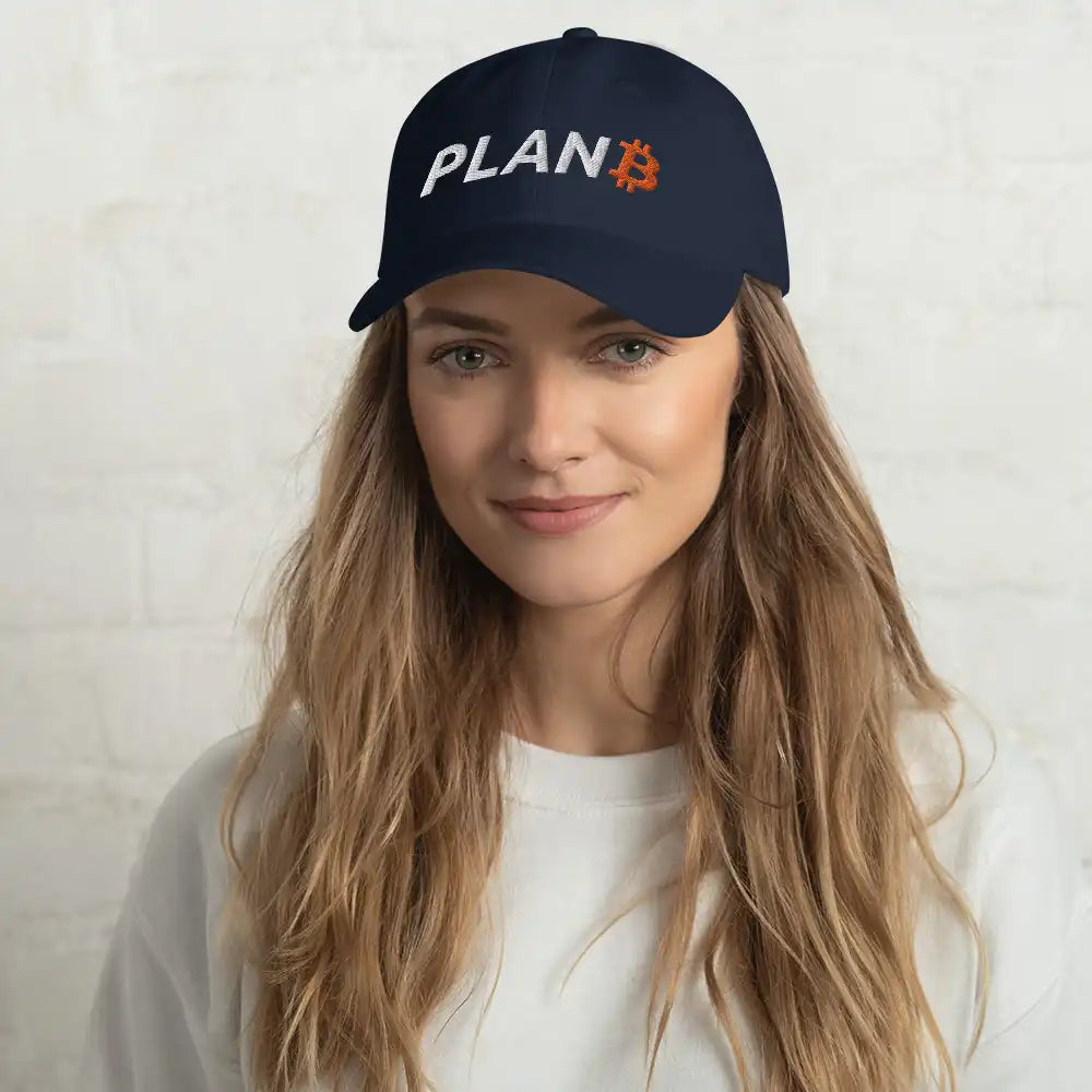 Plan B Bitcoin Hat - Bitcoin Cap - Bitcoin Merchandise - &quot;Plan B&quot; Embroidery