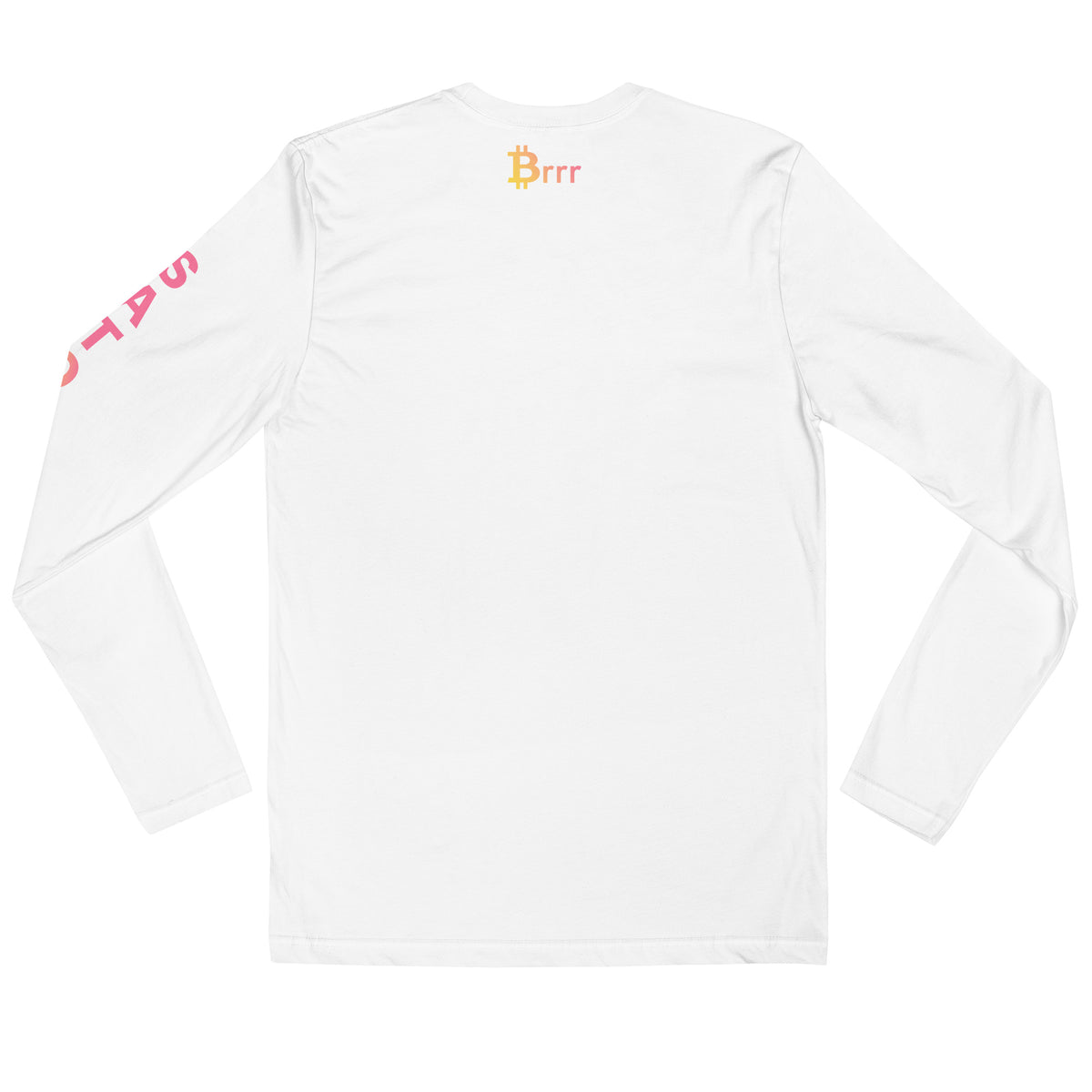 Bitcoin Merchandise - White Satoshi Shirt - Nakamoto - Long Sleeve Shirt - BTC Merch