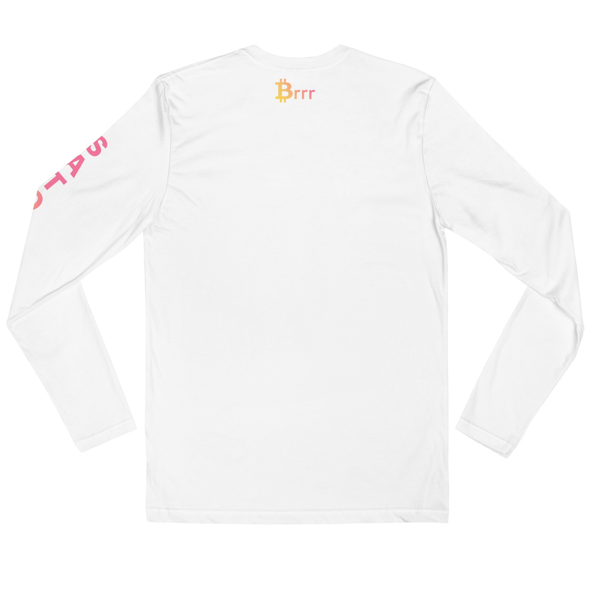 Bitcoin Merchandise - White Satoshi Shirt - Nakamoto - Long Sleeve Shirt - BTC Merch