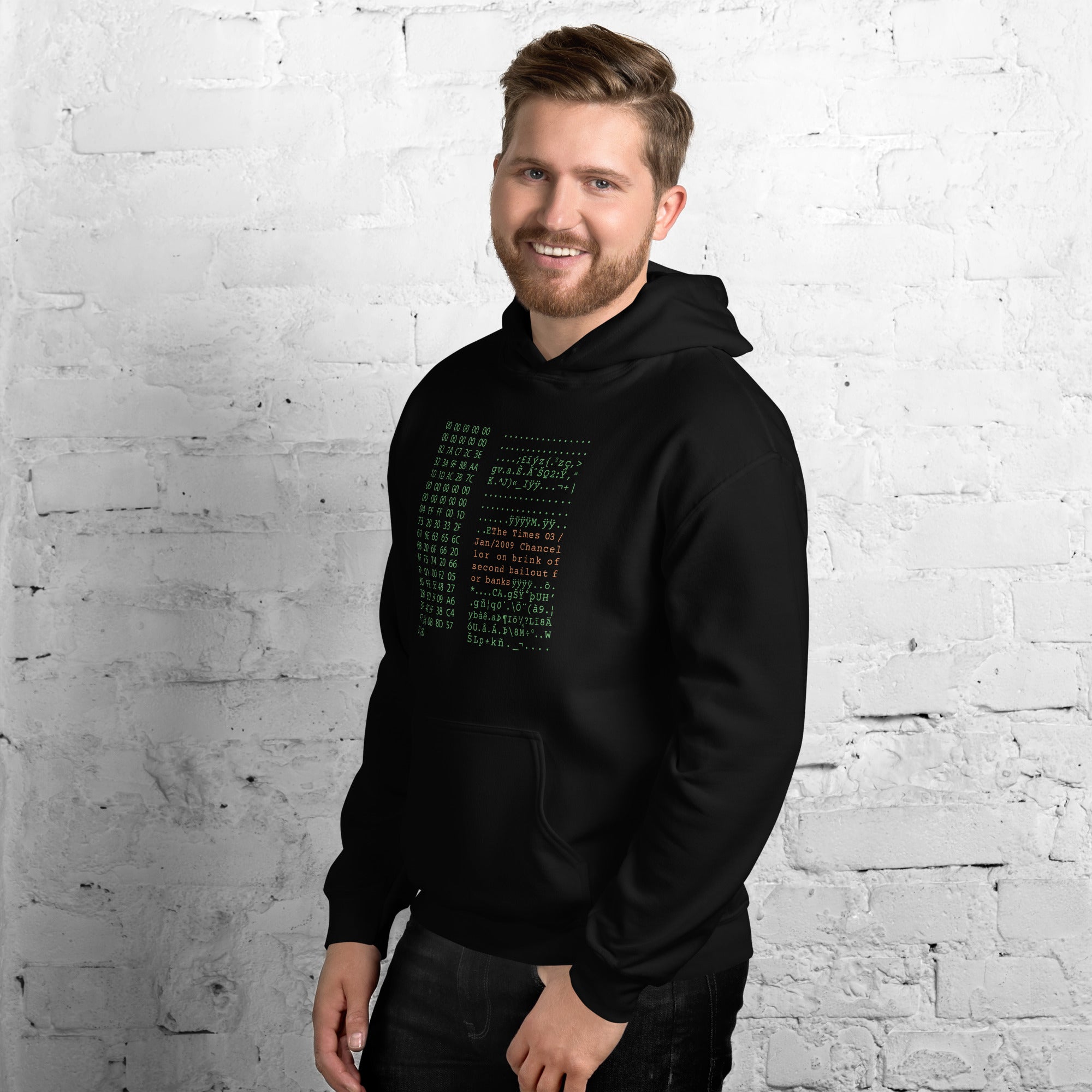 Genesis Block - Bitcoin Merchandise - Bitcoin Hoodie - BTC Merch - Bitcoin Clothing - Pullover Hoodie