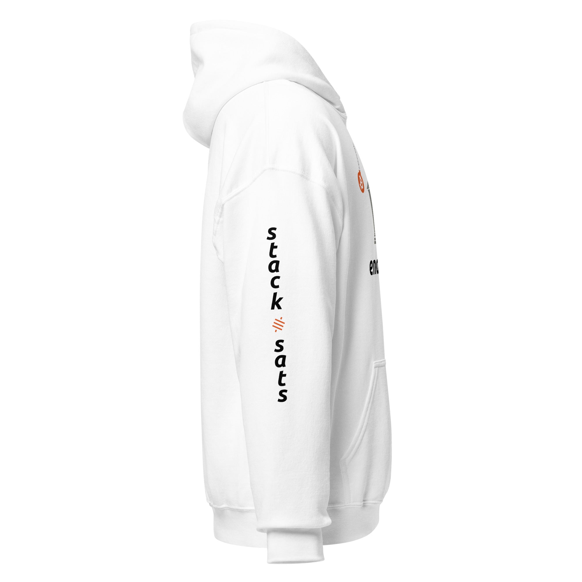 White End The Fed Hoodie - Bitcoin Merchandise - Stack Sats - Tick Tock Next Block