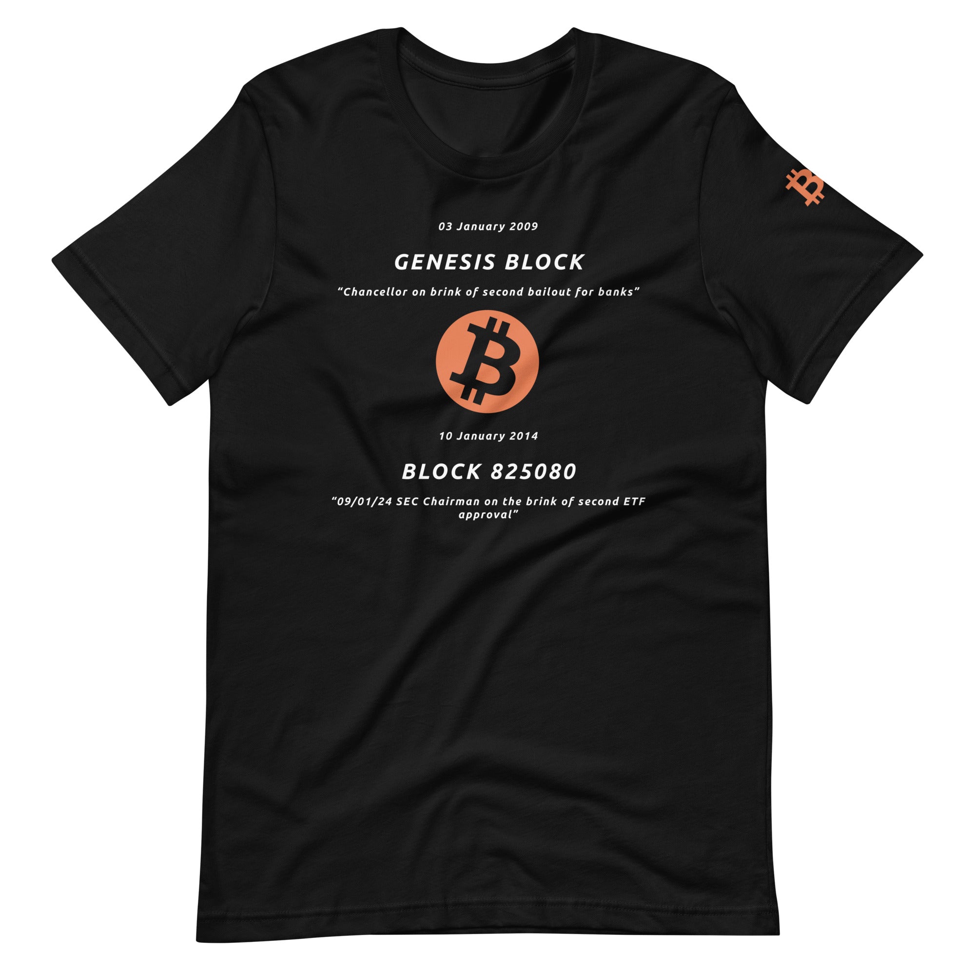 Black Bitcoin Shirt - SEC Chairman on the brink of second ETF approval - Bitcoin Merchandise