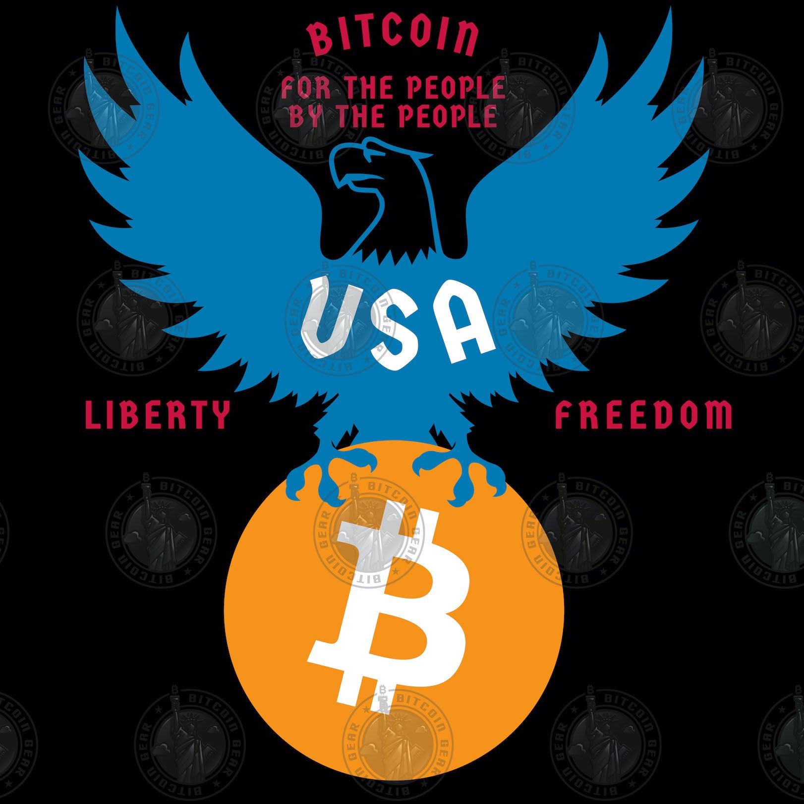 American Eagle Chest Badge Unisex Bitcoin T-Shirt - Bitcoin Merch - Hodl BTC