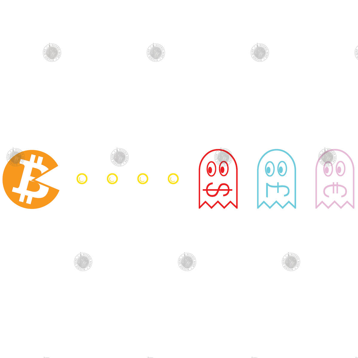 Bitcoin Pac-Man Sticker