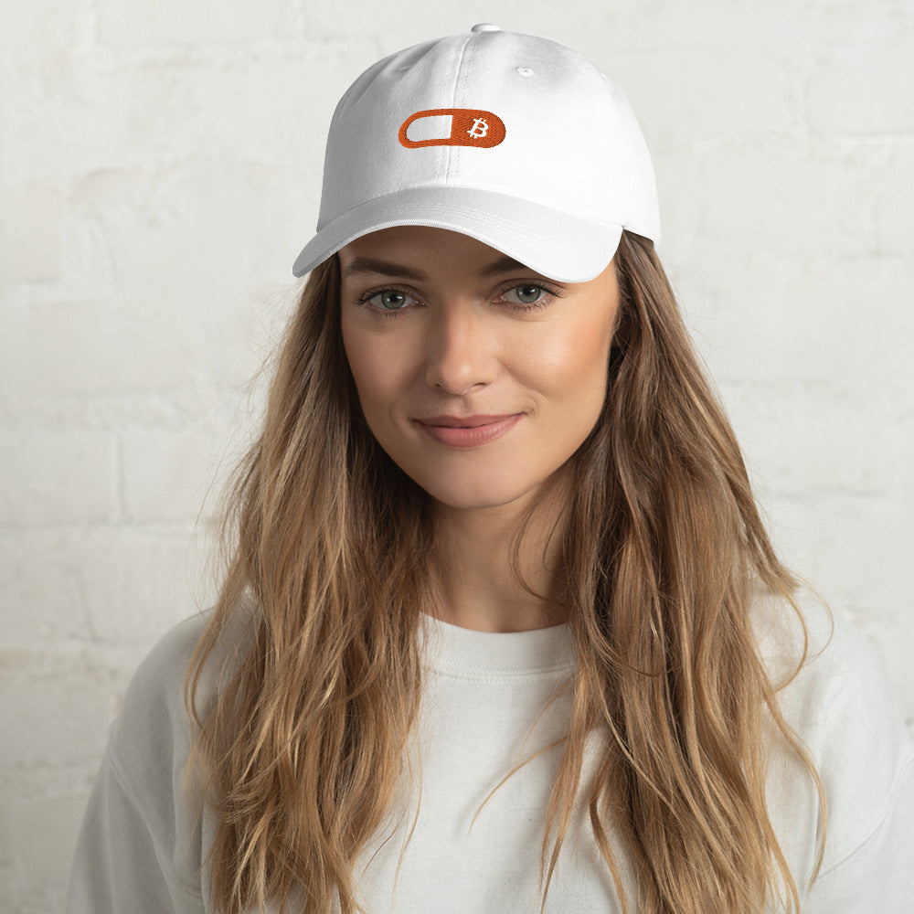 Orange Pill Bitcoin Hat - Bitcoin Cap - Bitcoin Merch - BTC