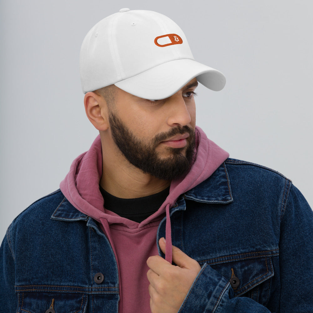 Orange Pill Bitcoin Hat - Bitcoin Cap - Bitcoin Merch - BTC