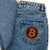 Orange Bitcoin Symbol Embroidered Patch