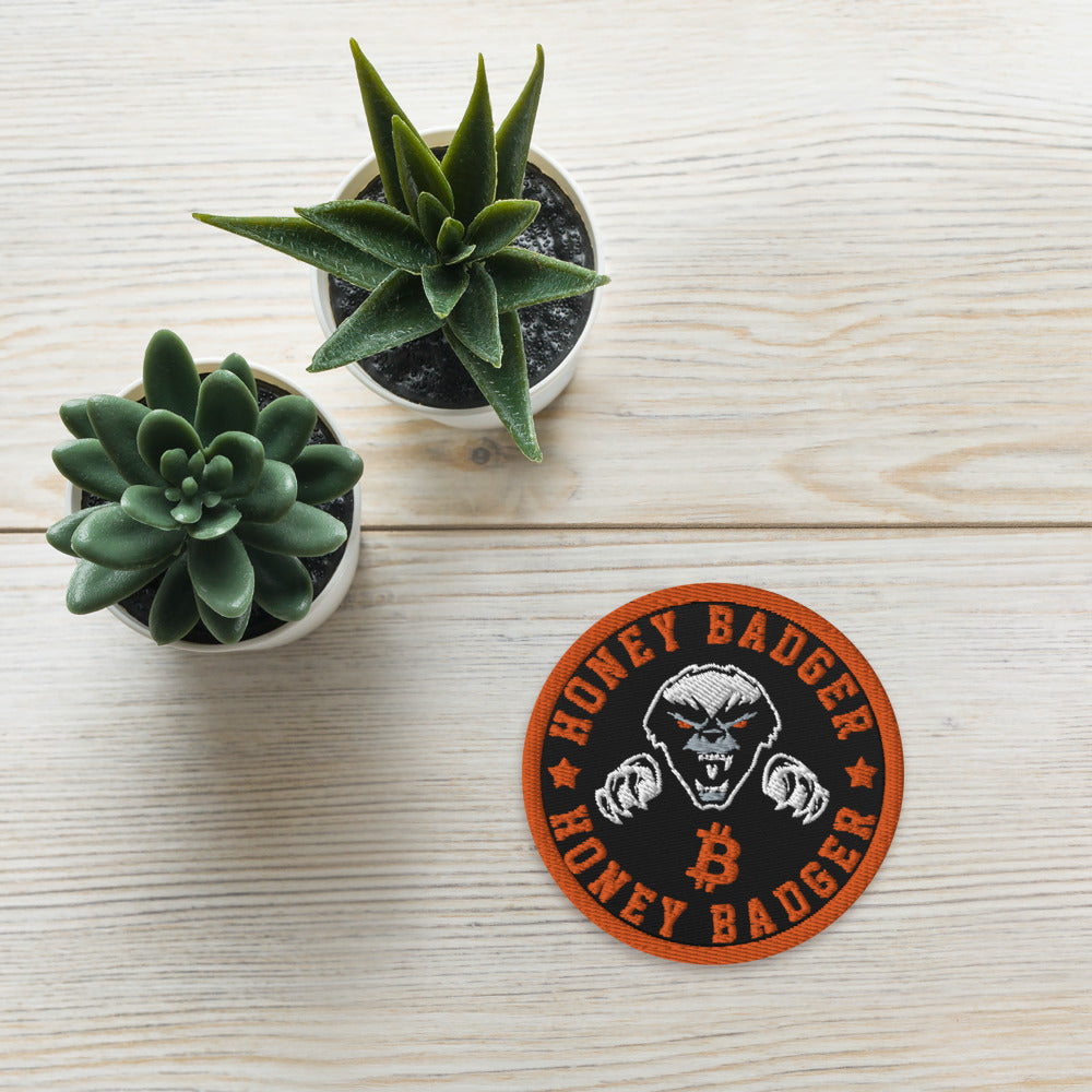 Honey Badger Embroidered Bitcoin Patch