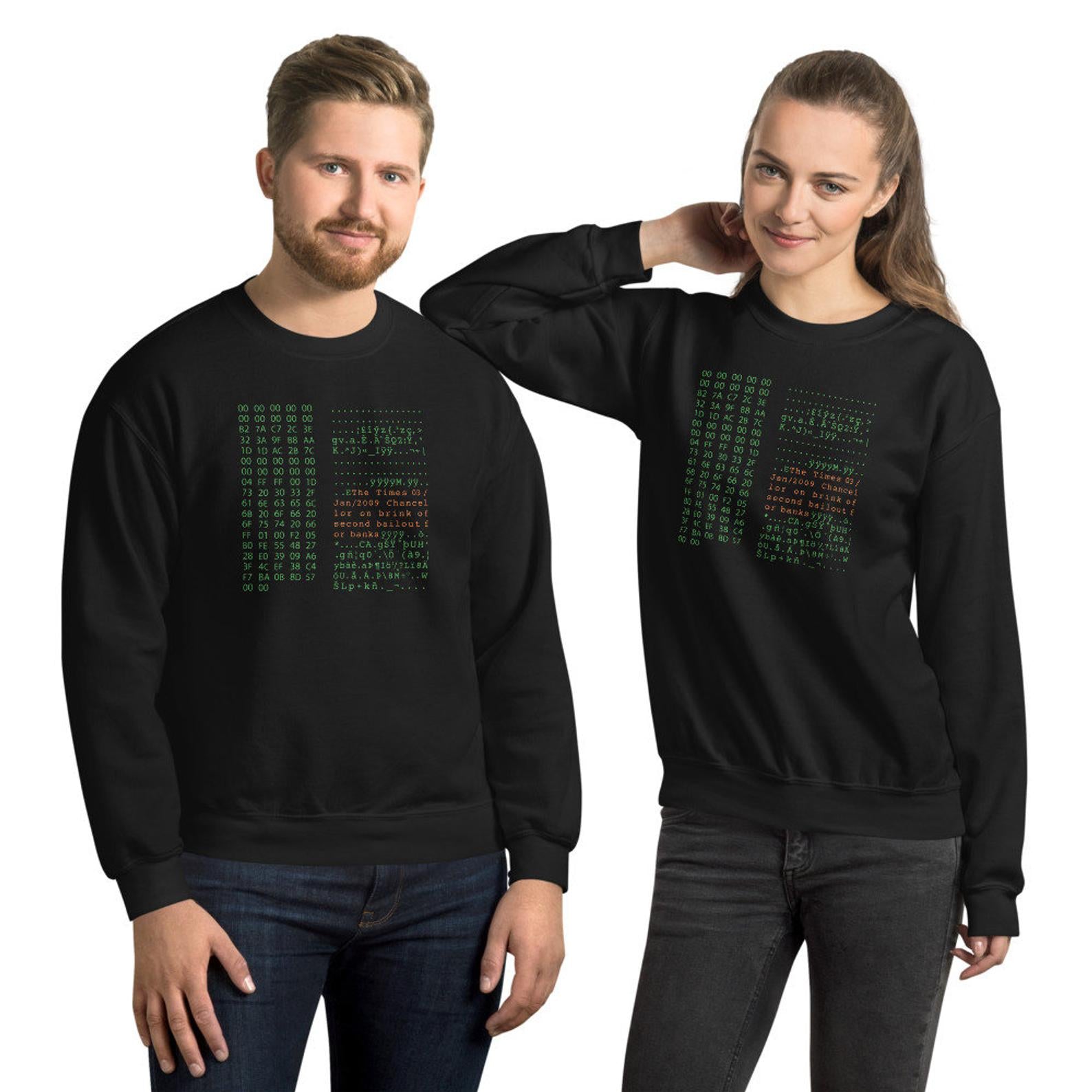 Genesis Block Unisex Bitcoin Sweatshirt