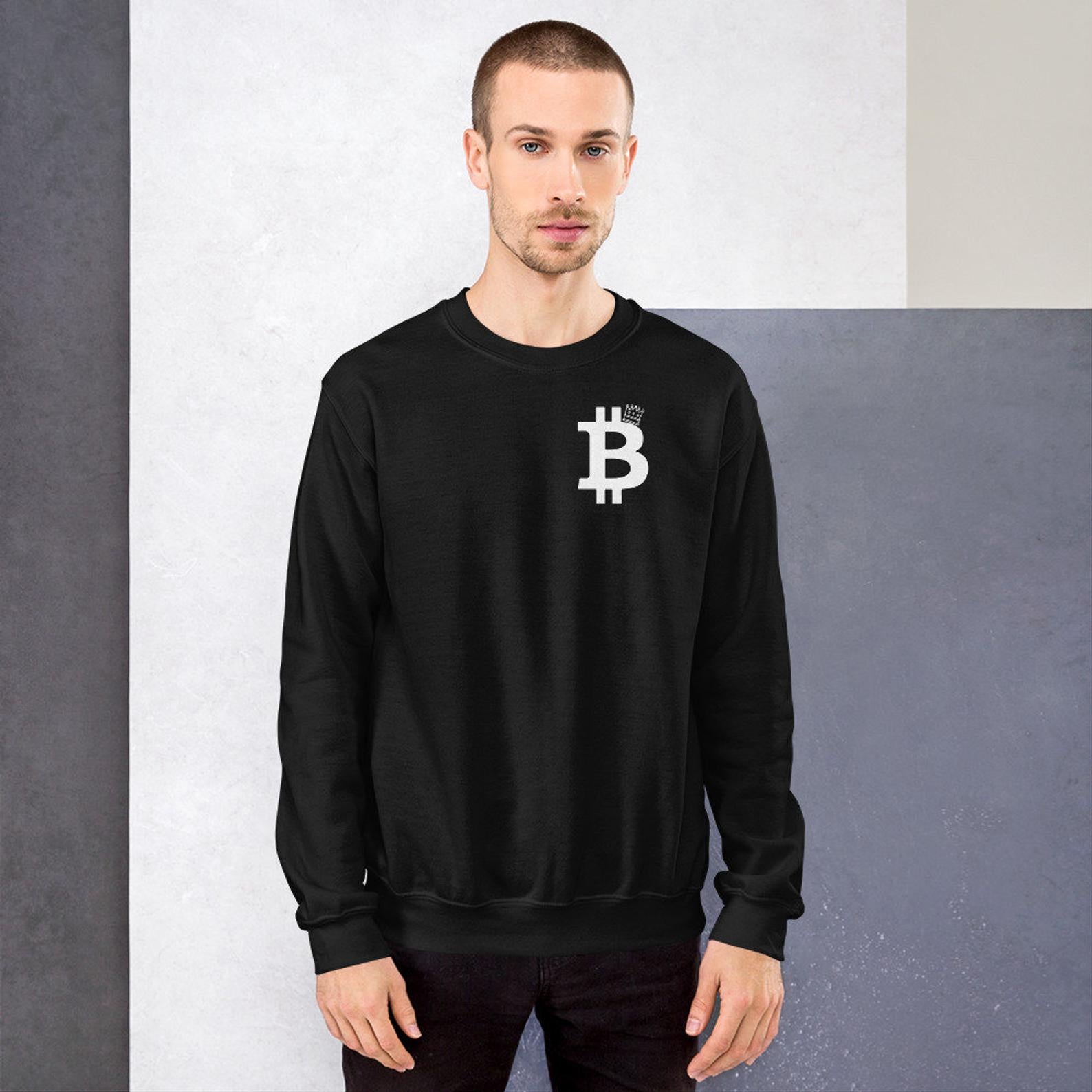 King Of The Hill Chest Badge Unisex Bitcoin Sweatshirt - Bitcoin Merch - Hodl