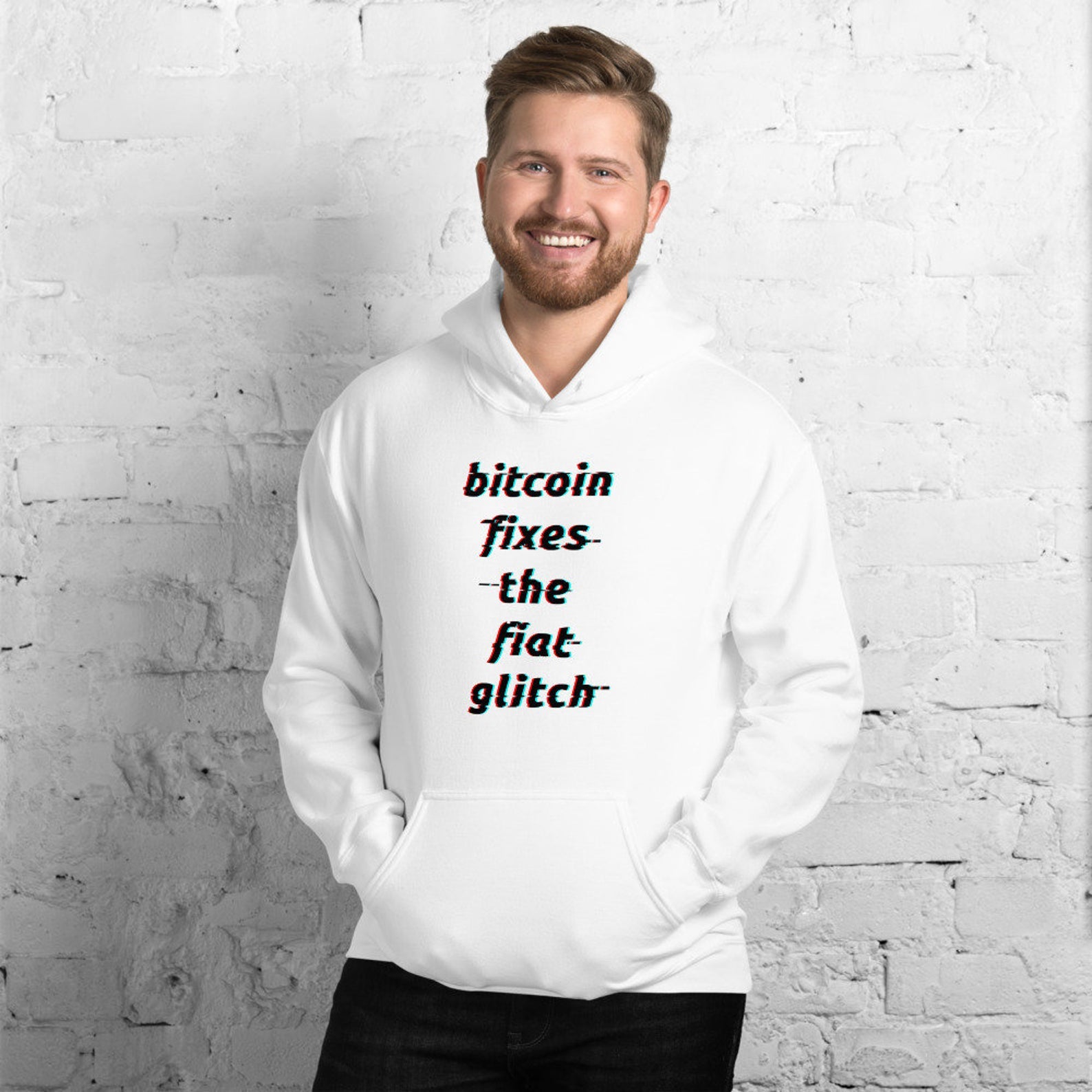 Bitcoin Fixes The Fiat Glitch Unisex Hoodie - Bitcoin Merch - Hodl BTC