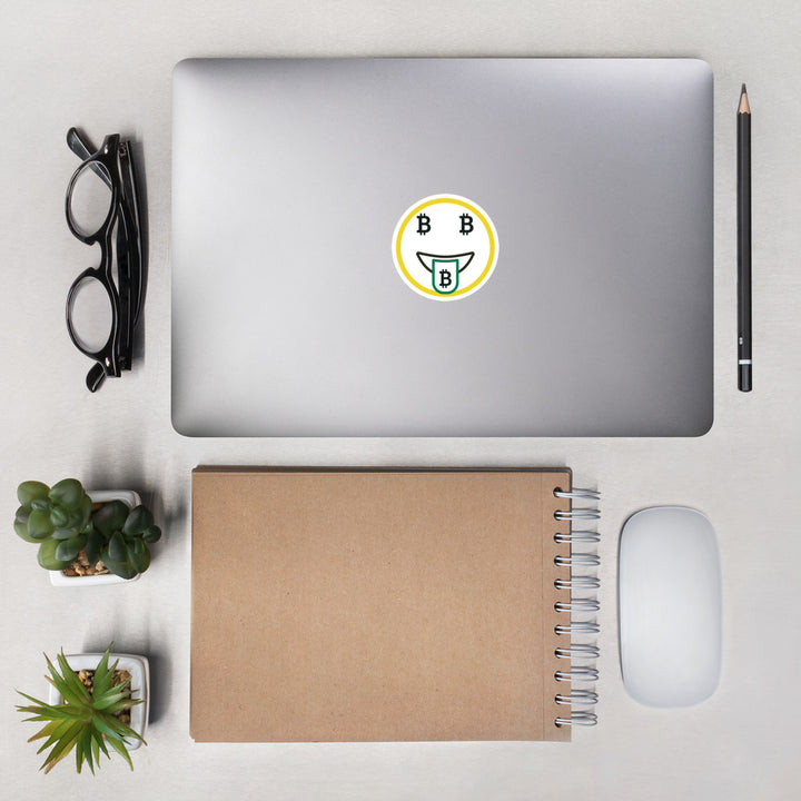 Smiley Face Bitcoin Sticker