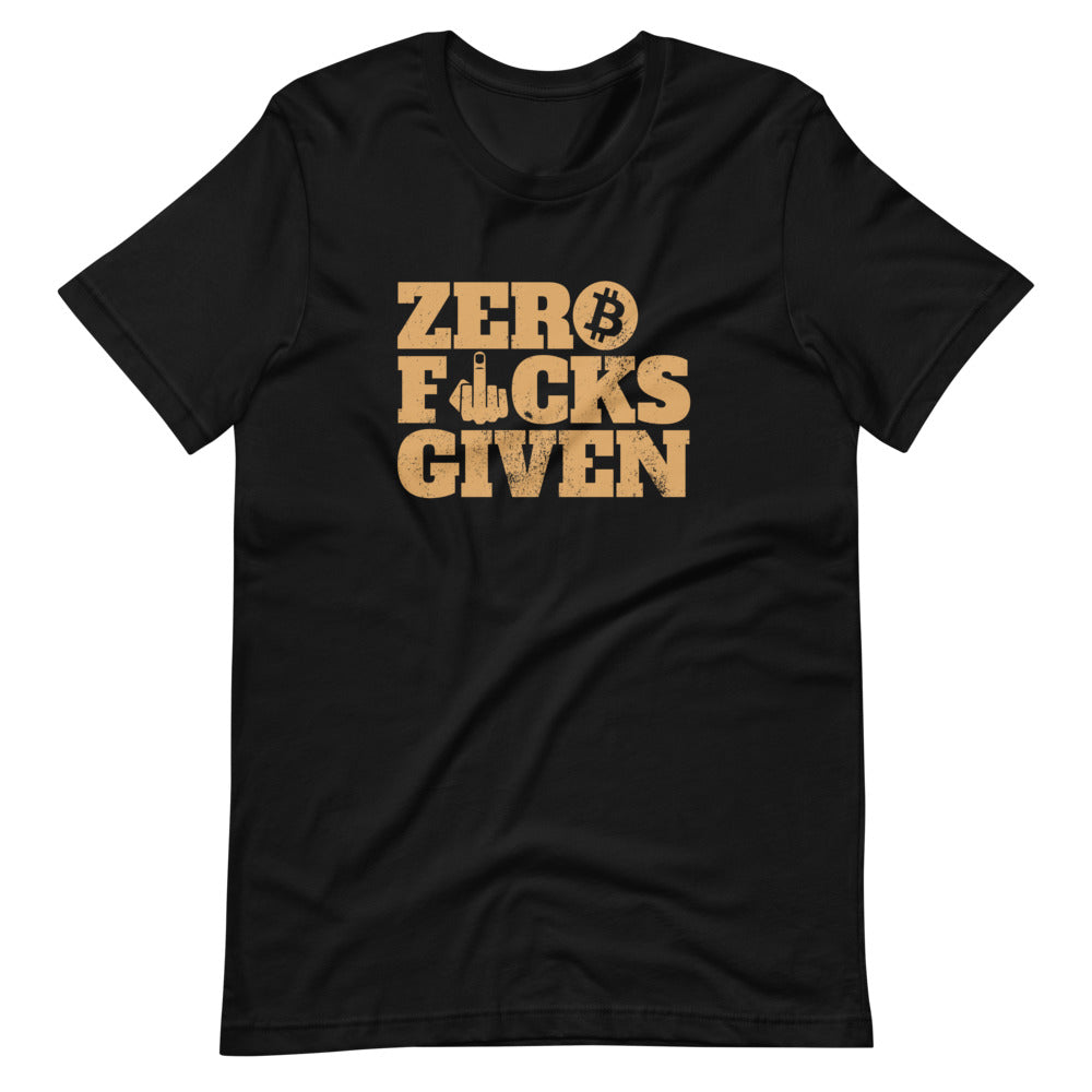 Vintage Zero Fucks Given Bitcoin T-Shirt - Zero F**ks Given Tee - Bitcoin Apparel - Bitcoin Clothing - Bitcoin Merchandise