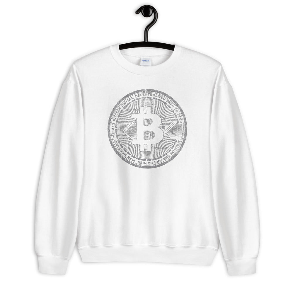 Distressed Bitcoin Coin Unisex Sweatshirt