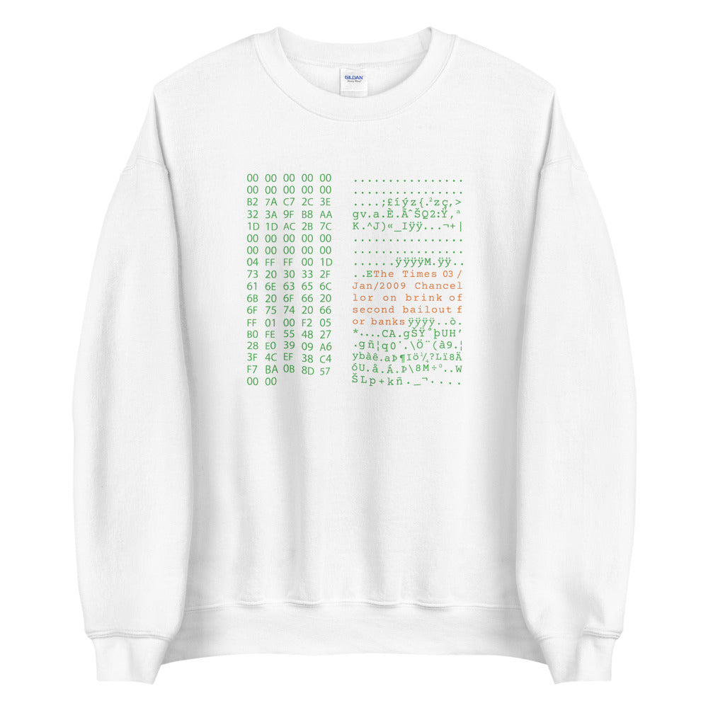 Genesis Block Unisex Bitcoin Sweatshirt