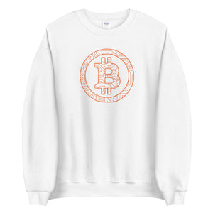 Distressed Stamped Silicon Chip Unisex Bitcoin Sweatshirt - Bitcoin Merch