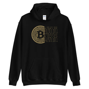 Gold Bitcoin Bits Hoodie