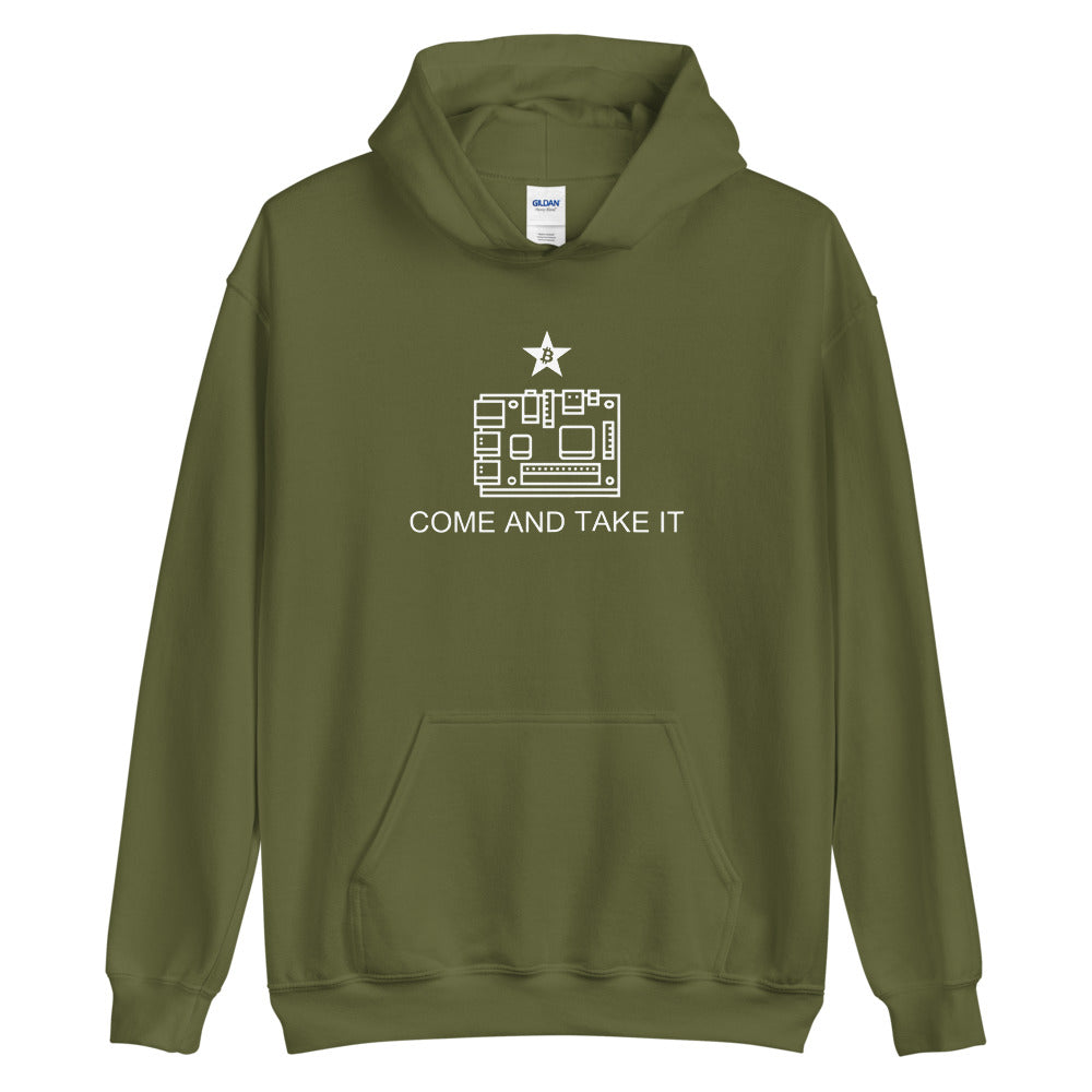 &quot;Come And Take It&quot; Full Node Self Sovereignty Bitcoin Hoodie - Bitcoin Merchandise