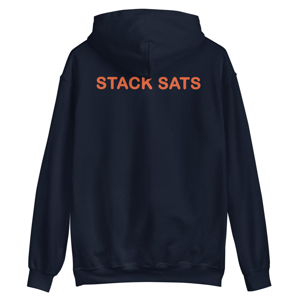 Left Chest Badge Stack Sats Hoodie⎢Bitcoin Hoodie - Sweatshirt