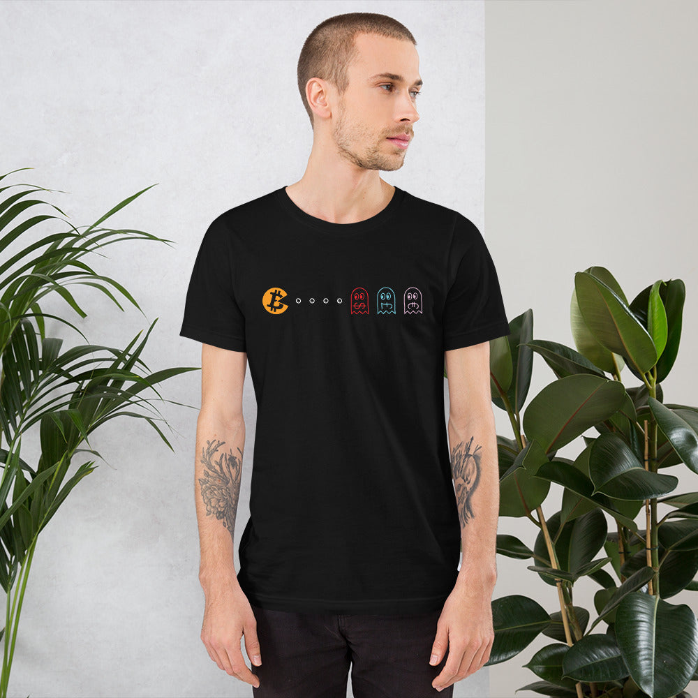 BTC Pacman Unisex T-Shirt - Bitcoin Shirt - Bitcoin Merch