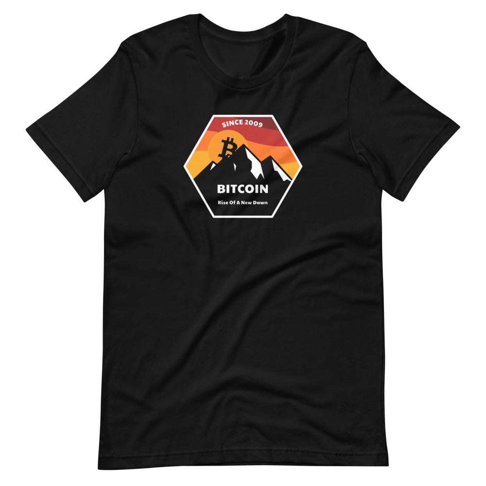 Rise Of A New Dawn Unisex Bitcoin T-Shirt - Bitcoin Merch - Hodl BTC