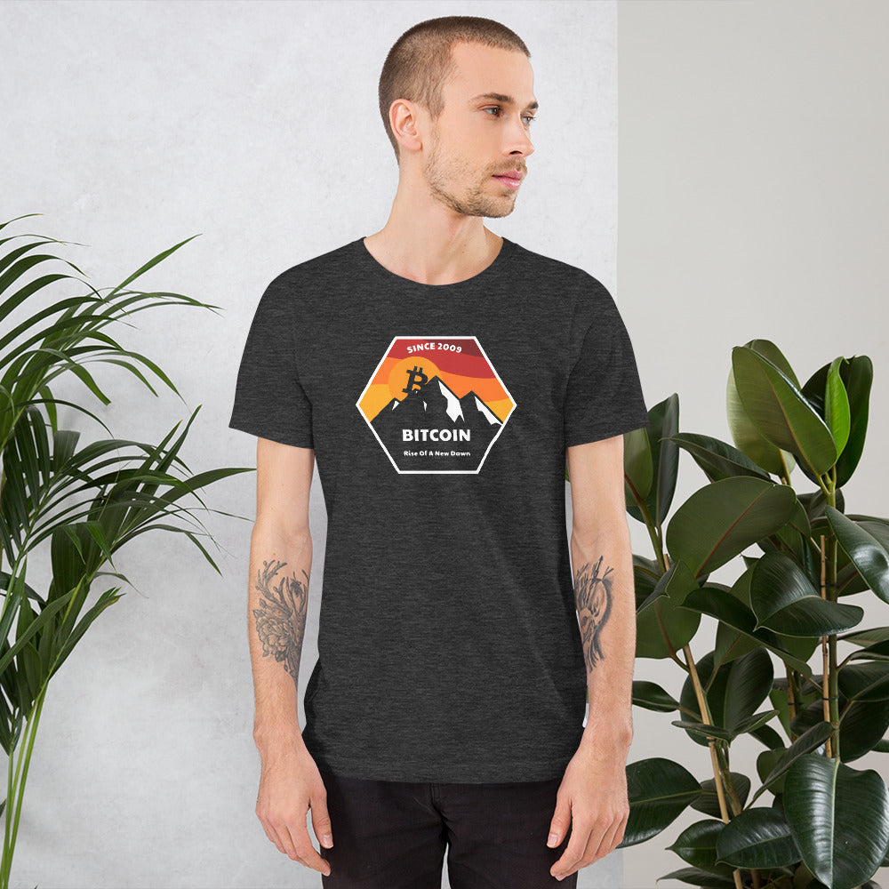 Rise Of A New Dawn Unisex Bitcoin T-Shirt - Bitcoin Merch - Hodl BTC