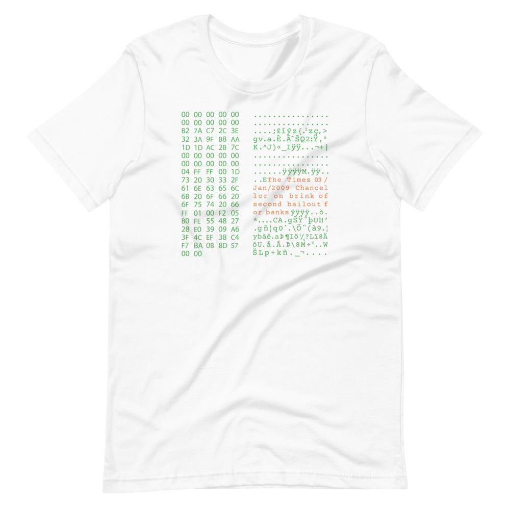 Genesis Block Unisex Bitcoin T-Shirt