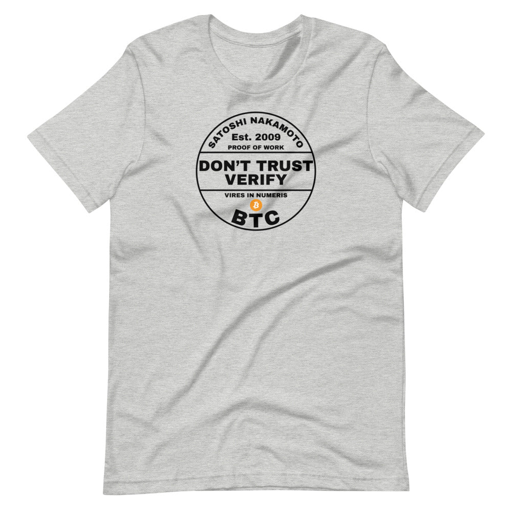 Don&#39;t Trust Verify T-Shirt - Bitcoin Shirt - Bitcoin Clothing - Bitcoin Merch