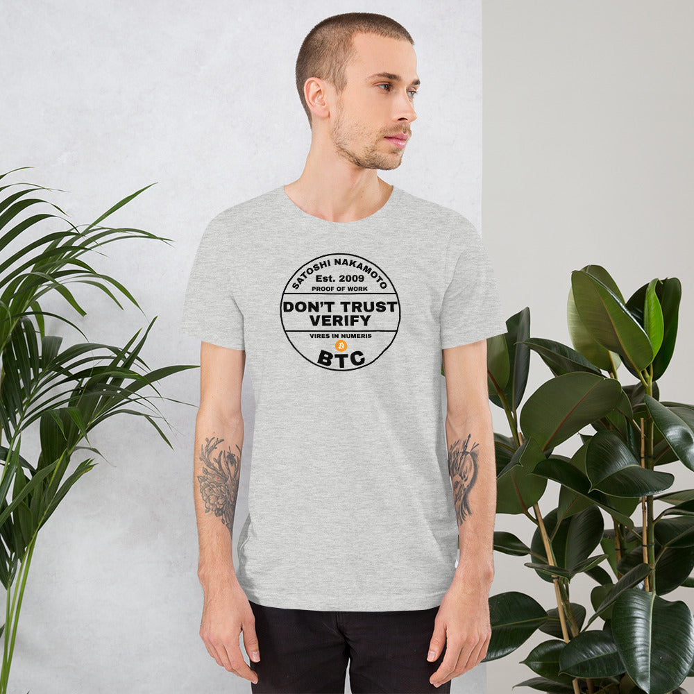 Don't Trust Verify T-Shirt - Bitcoin Shirt - Bitcoin Clothing - Bitcoin Merch