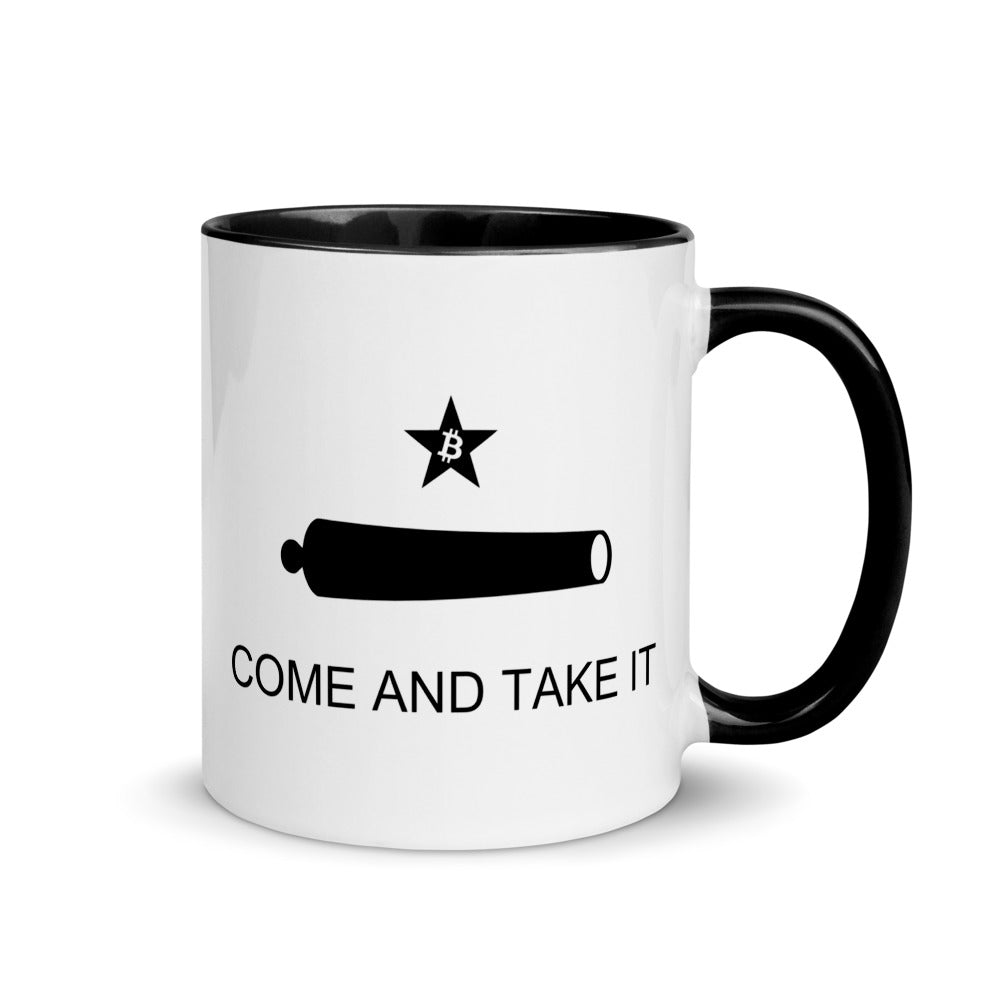 &quot;Come And Take It&quot; Bitcoin Self Sovereignty Mug - Bitcoin Merchandise - Bitcoin Gear