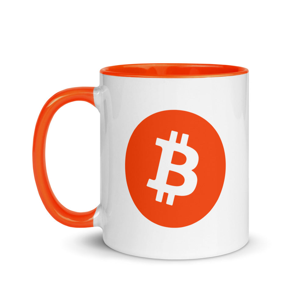 Orange Bitcoin Symbol Magic Mug - 11 oz. - Bitcoin Mug - Bitcoin Merchandise