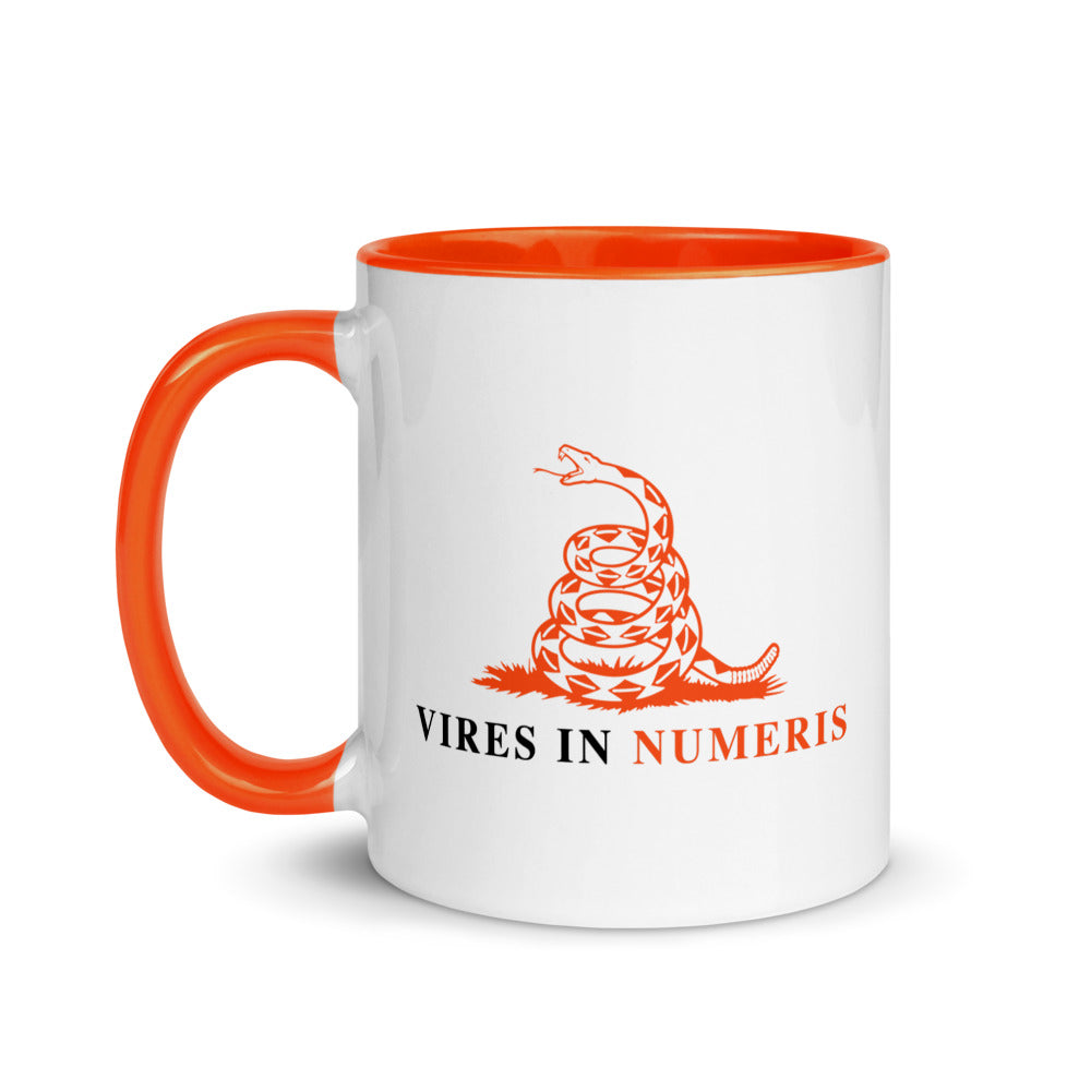 Vires In Numeris Orange Colored Bitcoin Mug - 11 oz. - Self Sovereignty