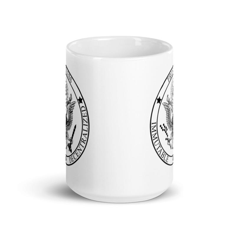 BTC Badge White Mug - 15oz