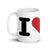 I Love BTC White Glossy Mug - 15 oz. - Coffee Mug - Tea