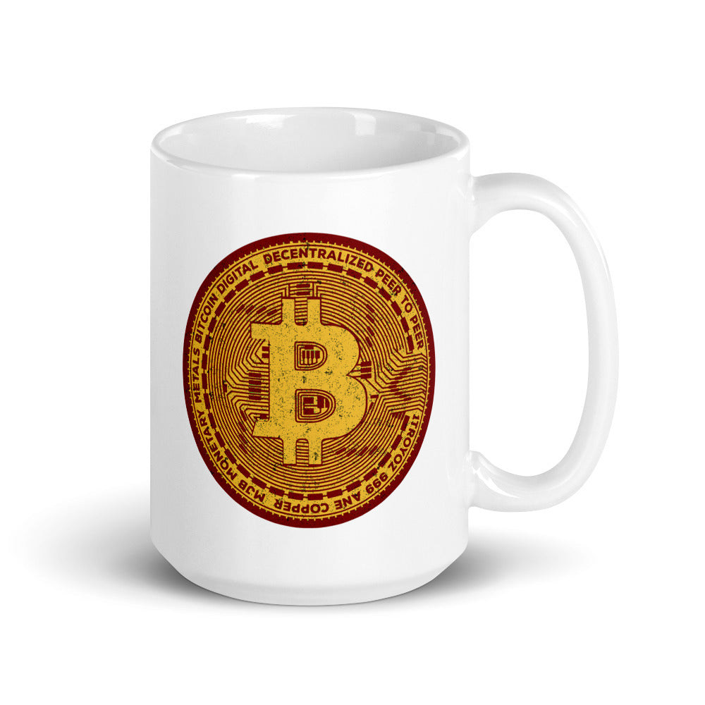 Bitcoin Coin Coffee Mug - Bitcoin Merchandise - Coffee &amp; Tea